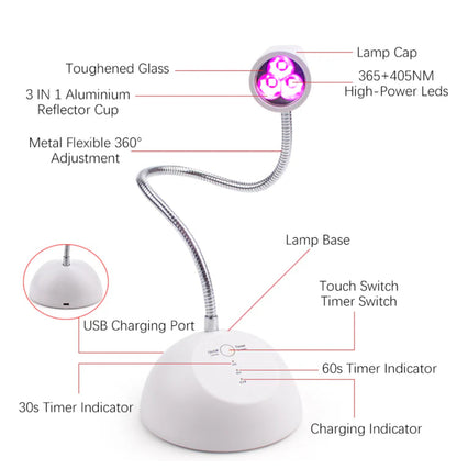 Gel X 18W Nail Light - Touch sensor & Rechargeable